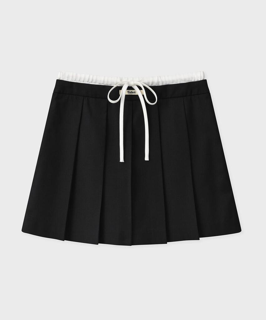 Pallet Pleated Skirt Shorts Black