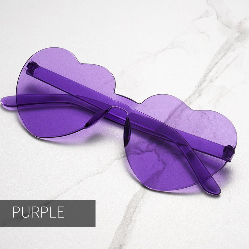 Candy Color Heart Shape Ocean Personality Frameless Children's Sunglasses Fashion Candy Love Sunglasses