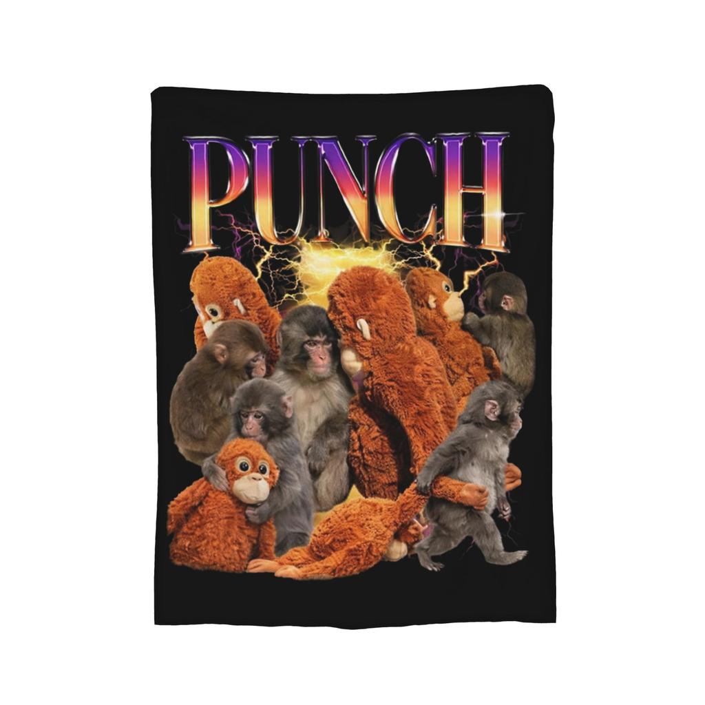Baby Punch Monkey Lonely Blanket Fleece Print   Multifunction Super Warm Throw Blankets for Home Couch Plush Thin Quilt