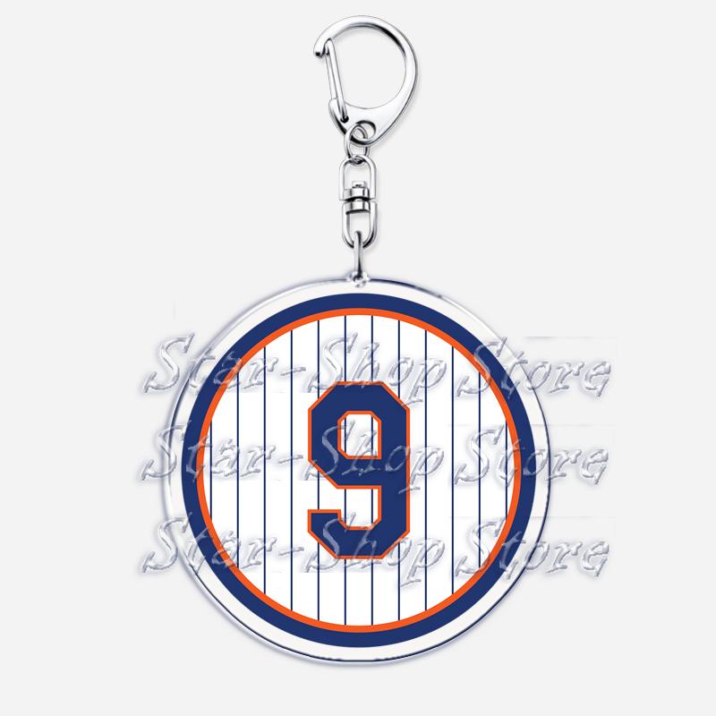 Popular Baseball Jersey Player Number Keychains for Accessories Bag New York Sports Keyrings Jewelry Friends Fans Gifts