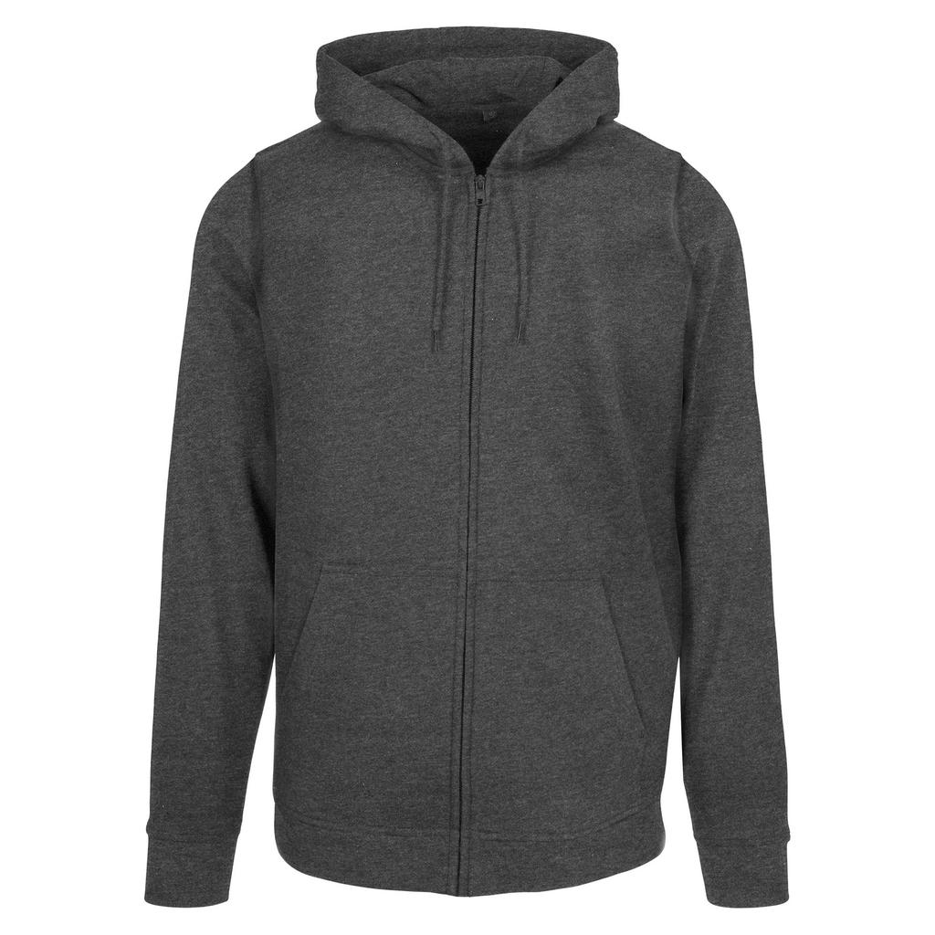 Build Your Brand Unisex Adult Basic Full Zip Hoodie