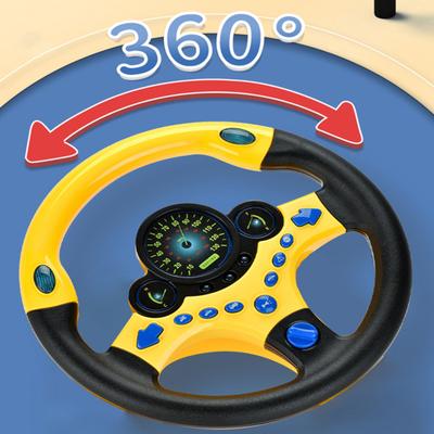 Yousheng Passenger Seat Steering Wheel Toy with Music Light Kids Car Driving Simulation Wheel Toddlers Pretend Driving Educational Steering Wheel Boys