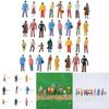 Colorful Plastic Miniature Figurine Models Set Of 100 In 1 To 200 Scale For Collectors