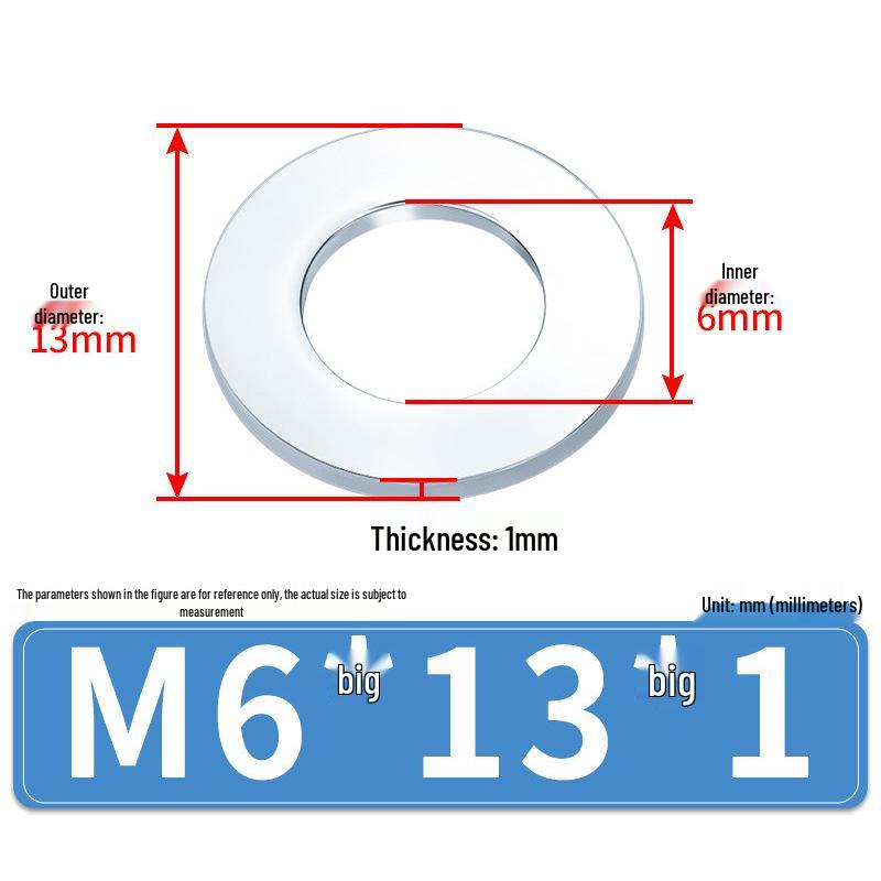 Extra Large Galvanized Metal Flat Washer (Sizes M1.6-M14)