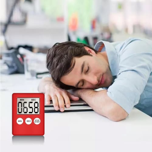 Digital Kitchen Timer with LED Display, Ultra-Slim, Magnetic Back, LCD Display, Mini Countdown Timer with Memory Function, Visualization Electronic Ti