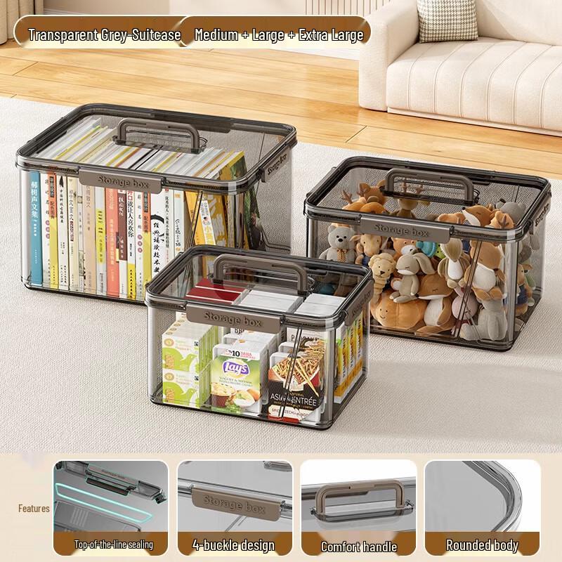 

Transparent Handheld Storage Box Set