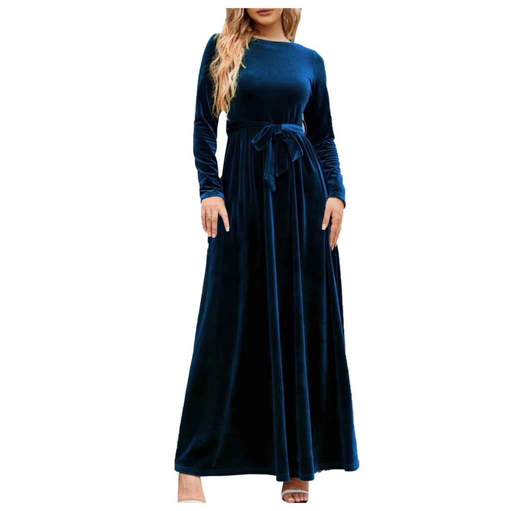 Women's Fashion Elegant Temperament Lady Long Dress Canary Color Senior Sense Dress