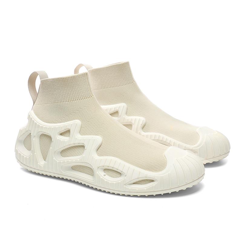 Modische atmungsaktive Socken und Schuhe, einfarbig, Fly Woven Sportschuhe, Herren- und Damen-Outdoor-Freizeitschuhe, Boardschuhe, 36-47