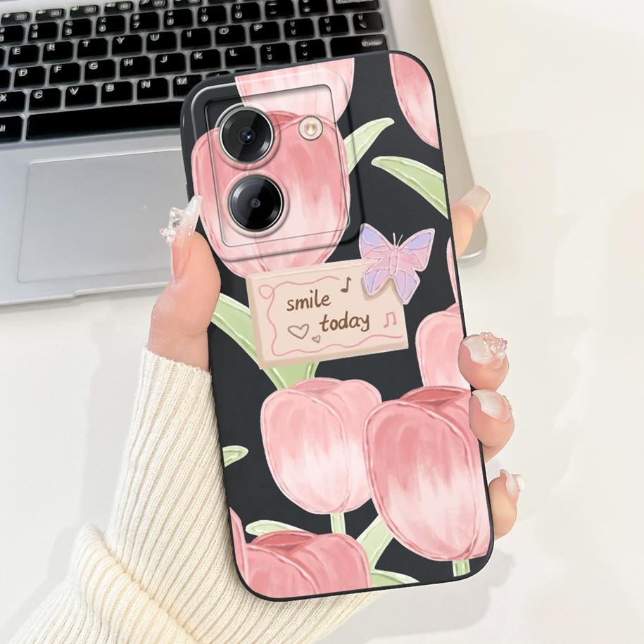 For Xiaomi Poco M7 Pro 5G Case Popular Flower Rabbit Duck Soft Liquid Silicone Cover For Xiaomi Poco M7Pro Capa 2409FPCC4G Coque