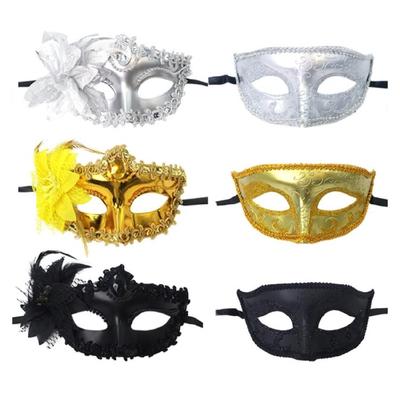 2 Pcs Masquerade Mask Half Face Mask Costume Mask Party Mask Venetians Mask Halloween Mask Evening Proms Mask