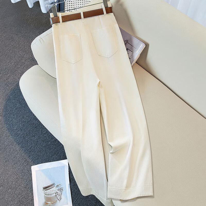 Sylbursche Women's High-Waist Wide-Leg Casual Pants