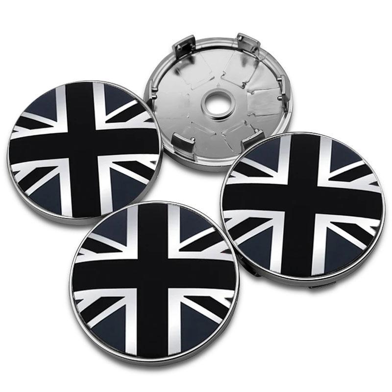 4PCS 56mm 60mm Unversal Union Jack Badge Car Wheel Center Hub Caps Covers For MINI Cooper F56 F53 F54 R50 R52 R56 R57 R58