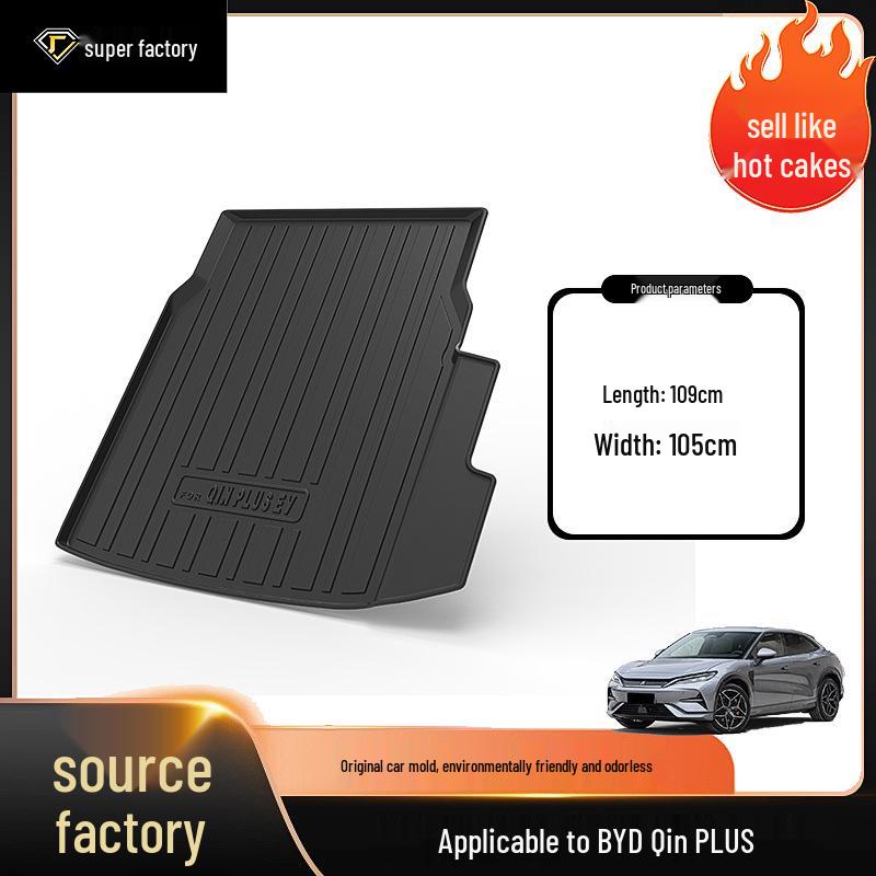 

Compatible Trunk Mat for BYD Qin Series: Qin EV, Qin L, Qin Pro, Qin Plus, Qin L TPE trunk mat