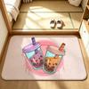 Art-Bubble TeaS Floor Mat Bedroom Carpet, Bathroom Foot Mat, Doormat, Non-Slip Absorbent Multi-Use