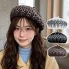 Keep Warm Beret Hat Retro Pattern Kintted Hat Retro Fashion Hat  Autumn