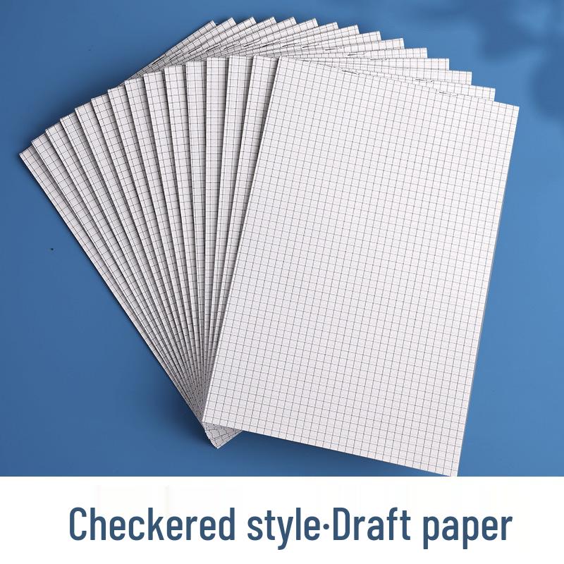 Double-Sided Thick Grid Paper Scratchpad for College and Exam Math Calculations