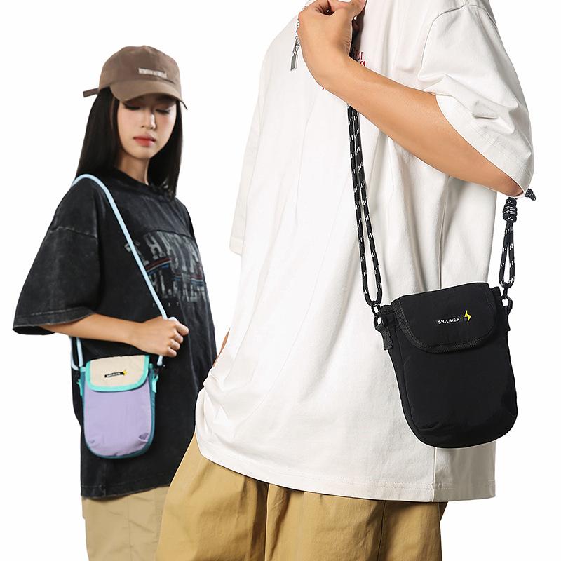 Korean Style Mini Crossbody Bag 2025: Unisex High-End Canvas Phone Carrier