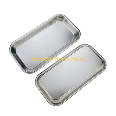 F26C Plateau Chirurgical Dentaire Plateau en Acier Inoxydable pour Instrument de Laboratoire Plateau pour Instrument Médical Organisateur pour Dentiste Salle de Bain
