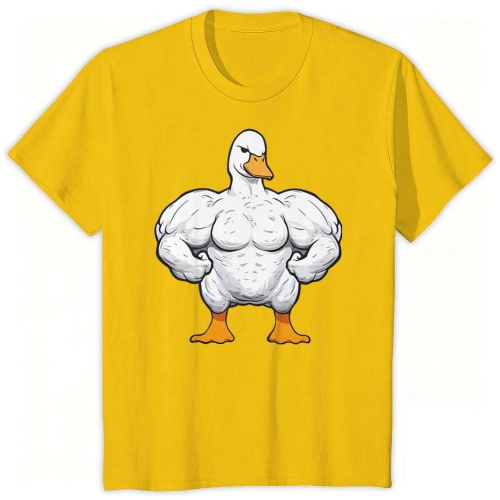 Funny Gym Duck Tshirt Gym Animal Print Shirts Short Sleeve ONeck Tops Funny Gym Lover Gift Print T Shirts Male Tee Tops