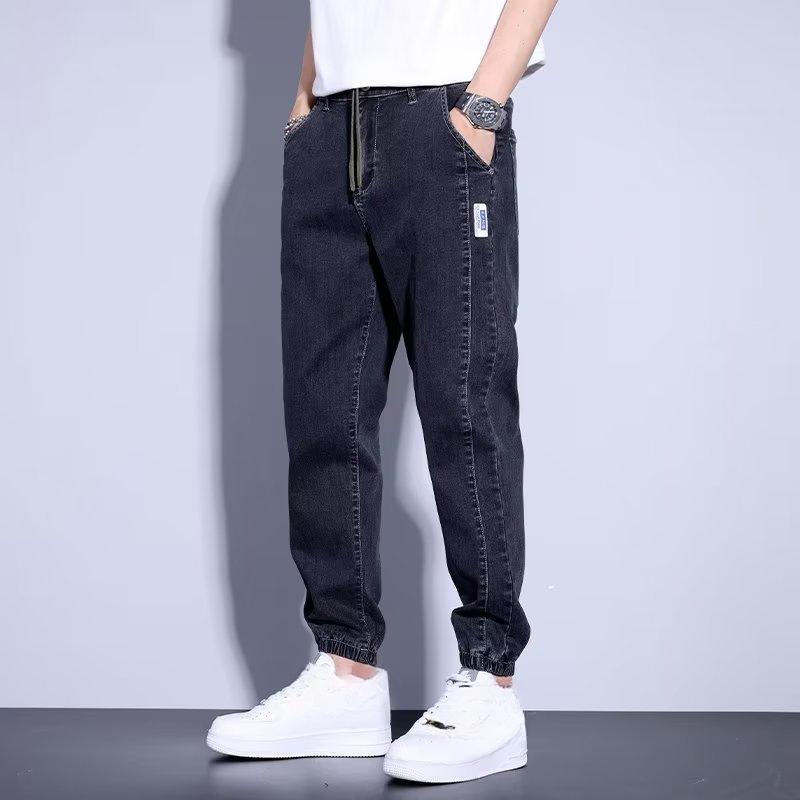 Kot Sonbahar Erkek Kore Versiyonu Slim Fit Ayak Modası ve Rahat Trend Bol Harem Pantolon