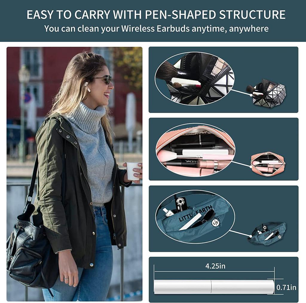 Multifunctional Bluetooth Earphone, Keyboard, Camera, and Phone Cleaner with Dust Removal Pen and Cotton Brush