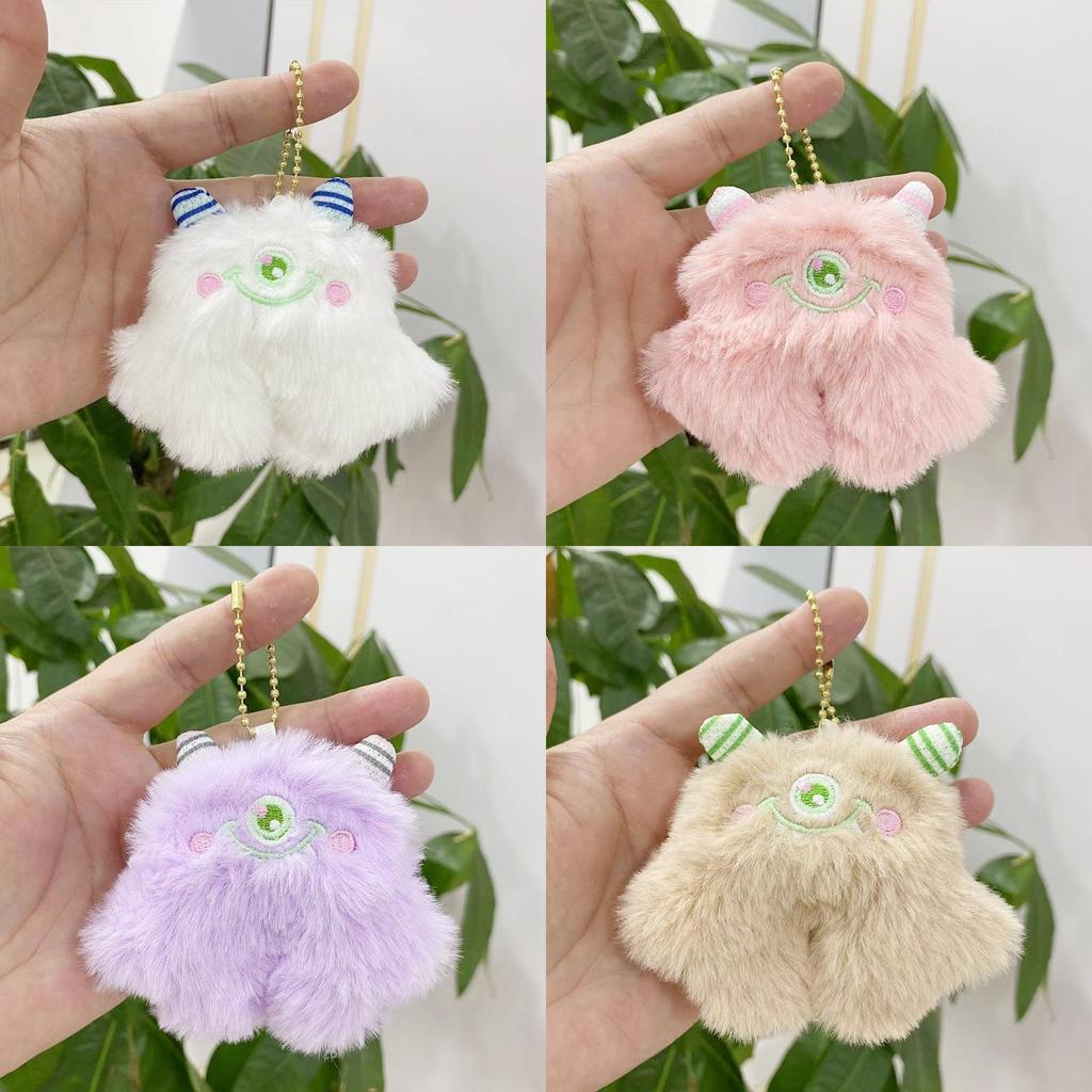 Soft Pp Cotton Filled Monster Keychain Doll Plush Toy In Various Colors For Gifts