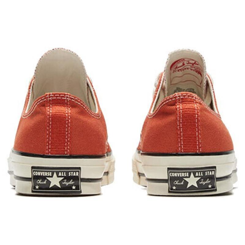 Converse Chuck 70 Venetian Rust Comfortable and Lightweight Low-Top Canvas Shoes Unisex Orange