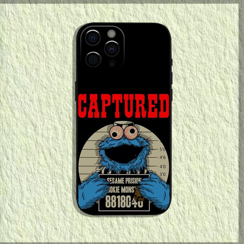 Funny C-Cookie-M-Monster Phone Case For iPhone 16,15,14,13,12,11,Pro,X,XS,Max,XR,Plus,Mini Soft Black Cover