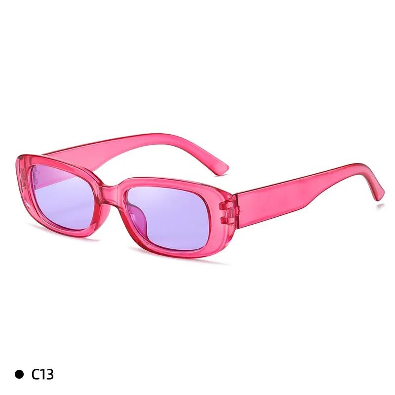 New Vintage Oval Sunglasses Woman Luxury Brand Small Rectangle Sun Glasses Female Small Ellipse Eyewear Uv400