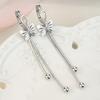 Fashion Female Earrings  Sterling Silver Butterfly Knot Earrings for Women Long Tassel Hollow Ear Wedding  Gift Bijoux