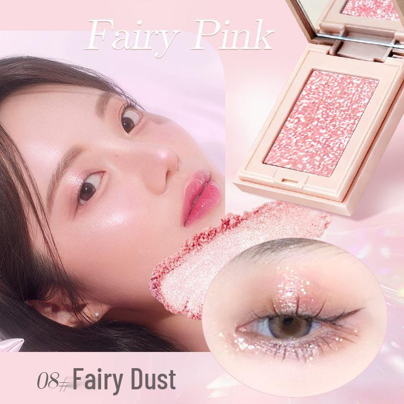 Novo Diamond Sparkle Eyeshadow & Blush: Melted Light Potato Mash, Multi-use Highlighter & Contour, Low Saturation