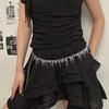 Rivet Tassel Waist Chain Metal Belts For Women Dress Belt Female Jeans Waistband Body Chain Personality Waist Jewelry