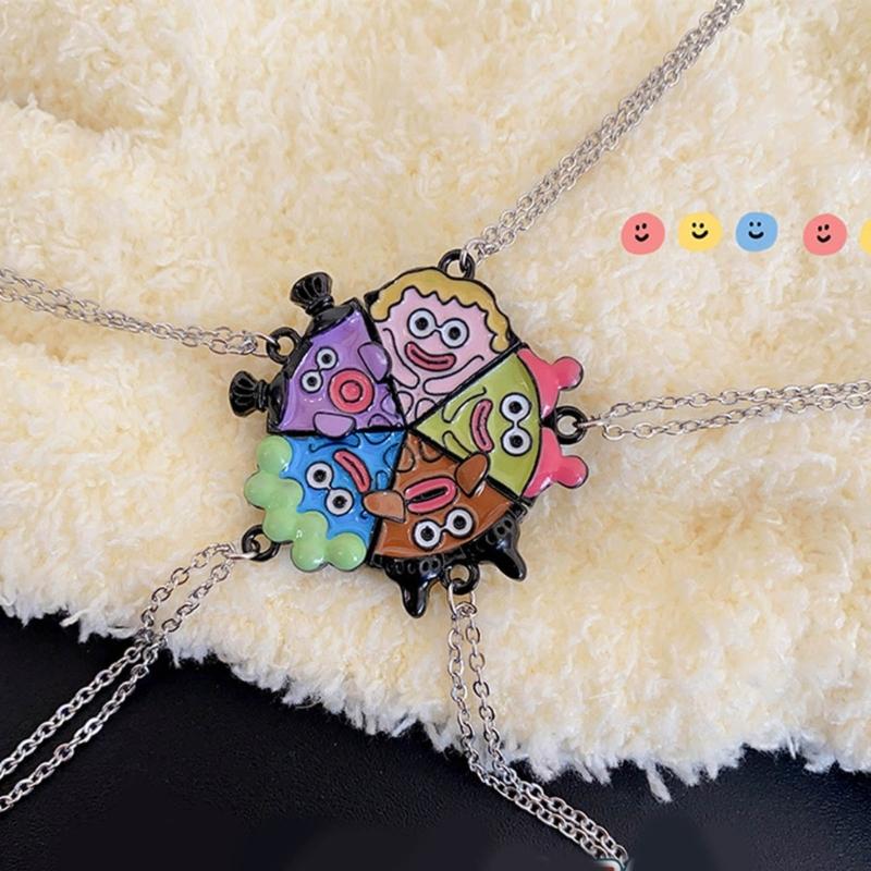 5 Pezzi Collane dell'Amicizia Collana con Ciondolo Pizza Migliore Amica