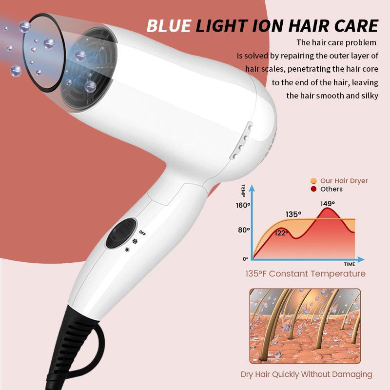 High-Power Hair Dryer for Home & Salon Use: Hot & Cold Settings, Ideal for Styling & Hair Care