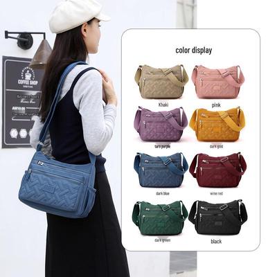 Nová vícevrstvá nylonová crossbody taška s velkou kapacitou pro ženy středního věku