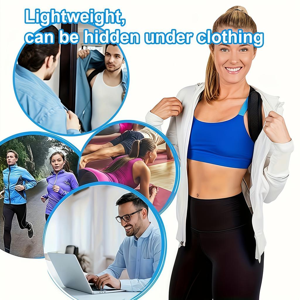 1-piece Invisible Back Aligner, Adjustable Adult Male and Female Corrective Straps, Sitting Posture, Clavicle Straps