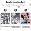 Disney Minnie pearl painting handmade diy pearl art painting simple living room hanging painting decoration
