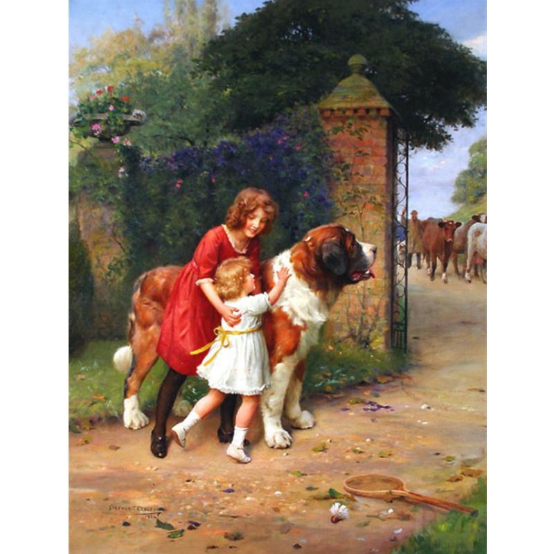 5D-Diamantgemälde zum Selbermachen, glückliche Kindheit, Diamant-Stickerei, Kreuzstich-Set, komplettes Strass-Mosaik, Heimdekoration