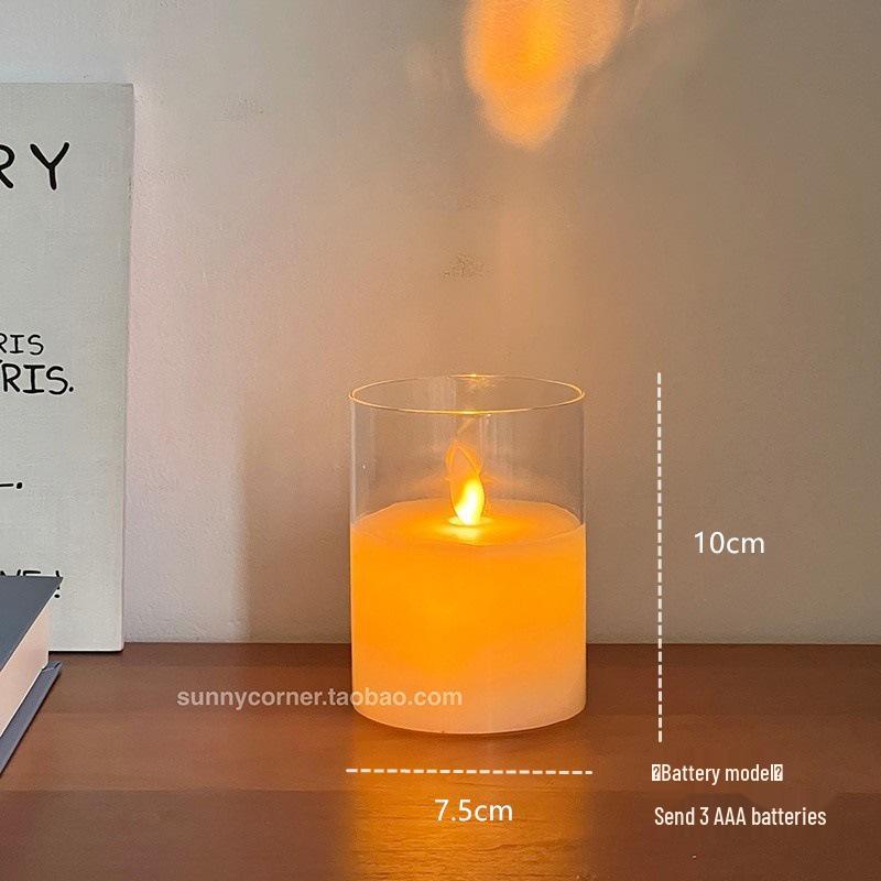 Schwingende Docht-LED-Kerze Nachtlicht – Kreative Schreibtischdekoration für Schlafzimmer-Ambiente