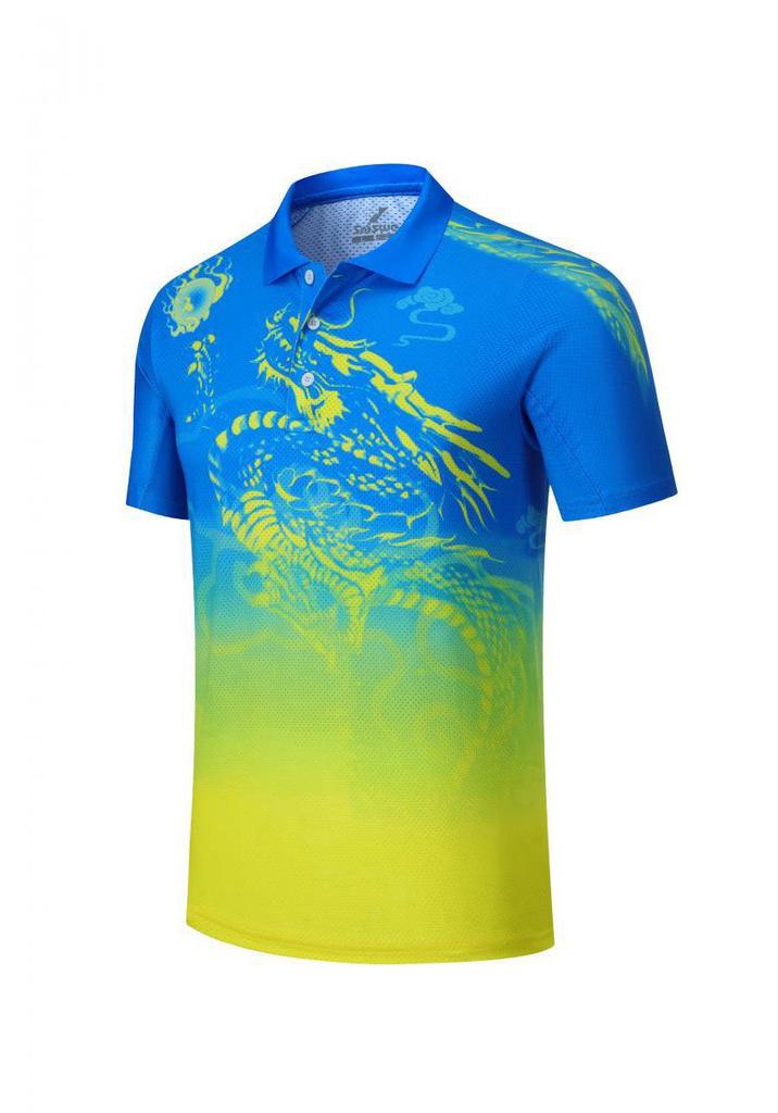 Quick-Dry Table Tennis & Badminton Clothing Set: Kids' Polo & Adult Short Sleeve