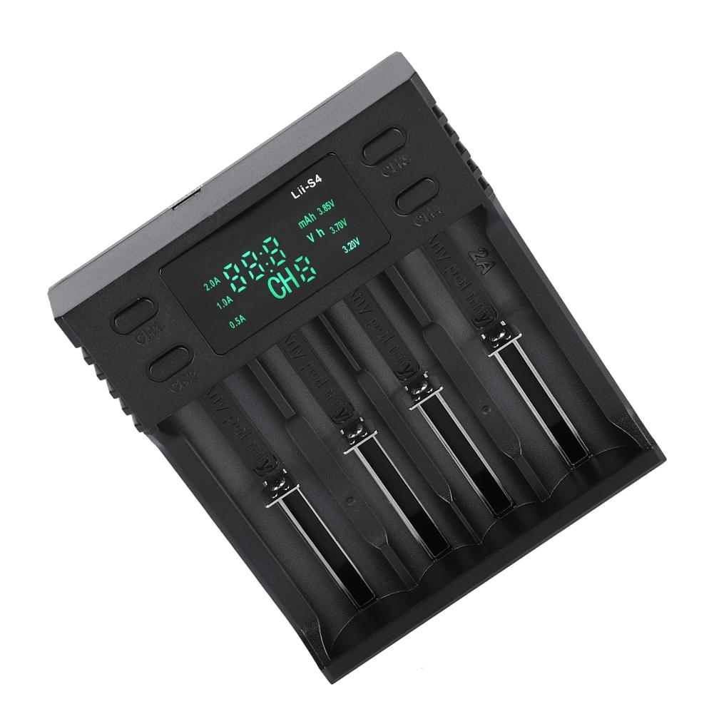 LiitoKala Lii S4 DC 5V2A Smart Battery Charger Four Slot with Power Display
