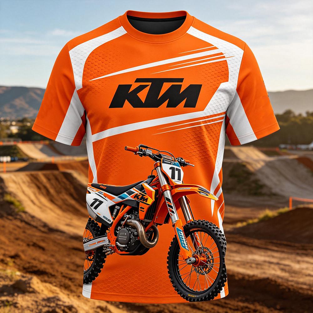 KTM Racing Team 3D Print T-Shirt Men Summer Short Sleeve Formula 1 Motorsport Sports Tee Casual Streetwear Top