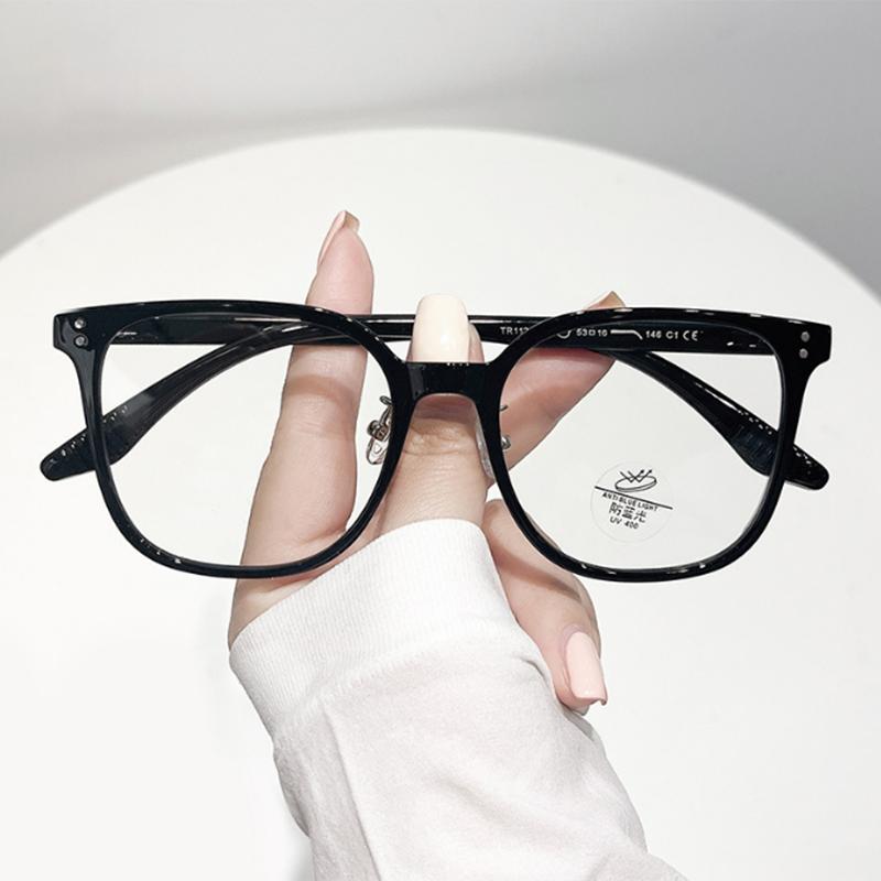 Oversize Square TR90 Frame Rivet Myopia Spectacles With Cylinder 0 -0.5 -0.75 To -6.0 , Hyperopia +0.5 To +6.0