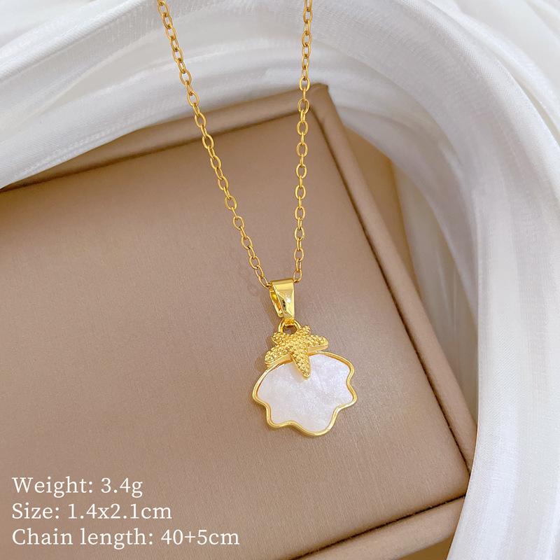 Copper Micro-Inlaid Light Luxury Fashion Personality Temperament Gorgeous Full Diamond Necklace Women'S Versatile Collarbone Chain Titanium Steel