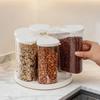 6 Pieces Food-Grade 6 Grids Grain Storage Box Moisture-Proof Dust-proof Rotating Grain Dispenser Bug-Proof Airtight