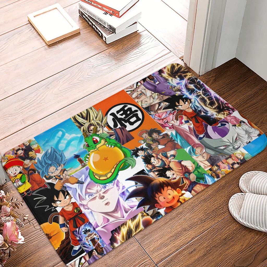 DragonBall Anime Dragon Ball Doormat Non-Slip Entrance Bath Kitchen Door Floor Mat Garage Carpet Rug