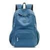 Nylon Backpack Solid Color Student School Baglarge Capacity Women's Travel Bag