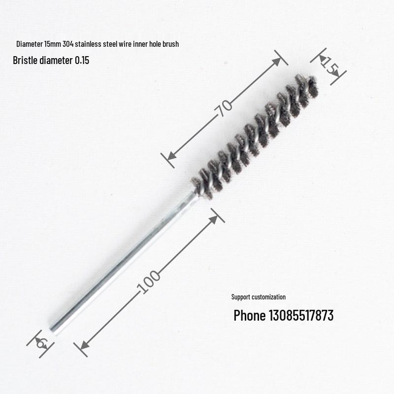 Abrasive Wire Tube & Pipe Brush - Steel Bristle for Deburring & Polishing