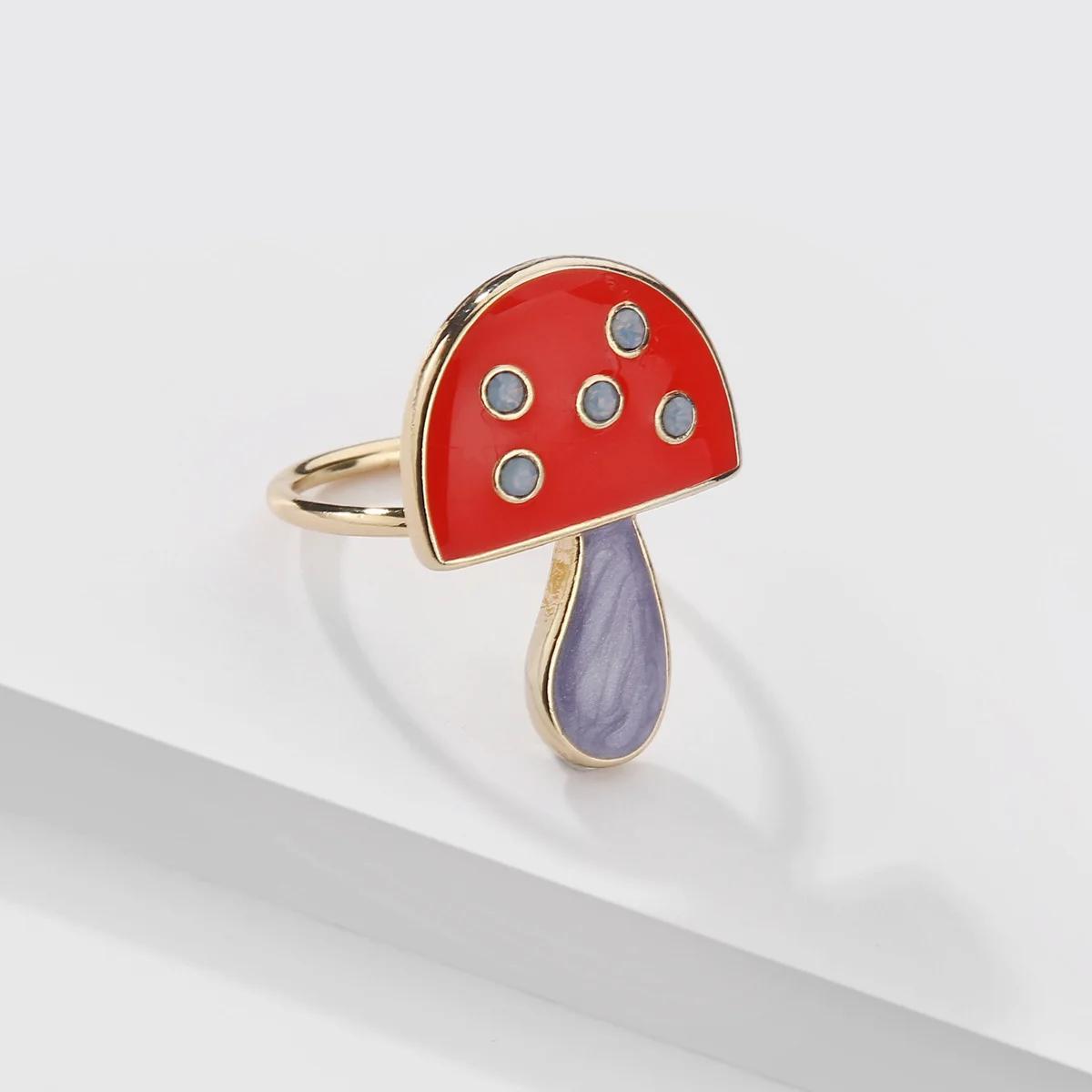 

Aesthetic Colorful Evil Eyes Love Heart Rings for Women Sweet Sunflower Drip Oil Enamel Metal Finger Rings Couple Zircon