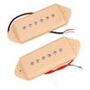 P90 Dog Ear Style Single Coil Pickups Guitar Pickups (Neck  Bridge) For Epi Lp Electric Guitar Silveryellowbk 5052Mm
